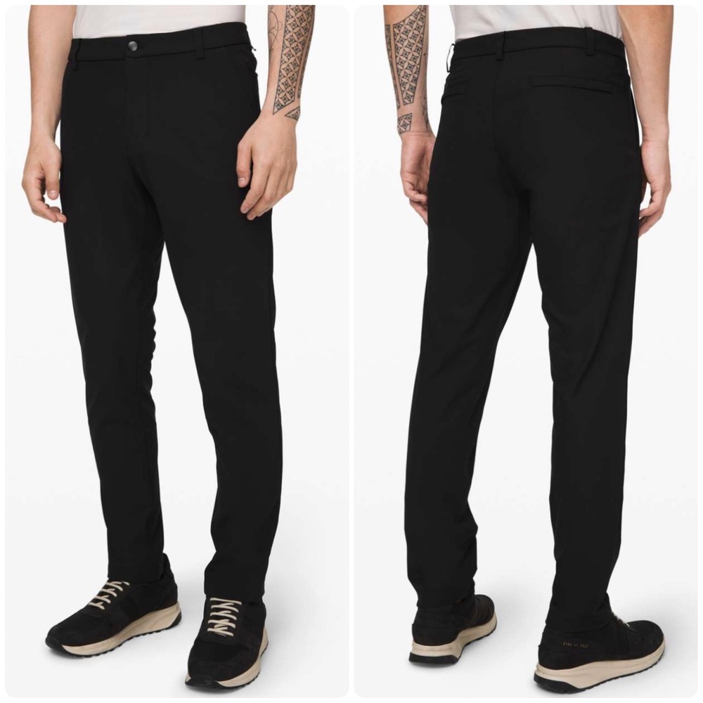 Lululemon Mens Black Warpstreme Tech Business Casual Commission Pant Classic 33